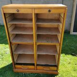 Light oak double curtain binder, year 50