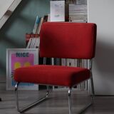 Fauteuil chauffeuse rouge vintage