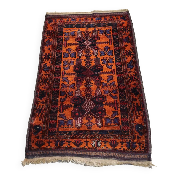 Tapis persan Afshar couleur rouille