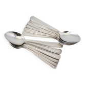 Coffret de 12 cuillères à dessert Art déco en argent plaqué
