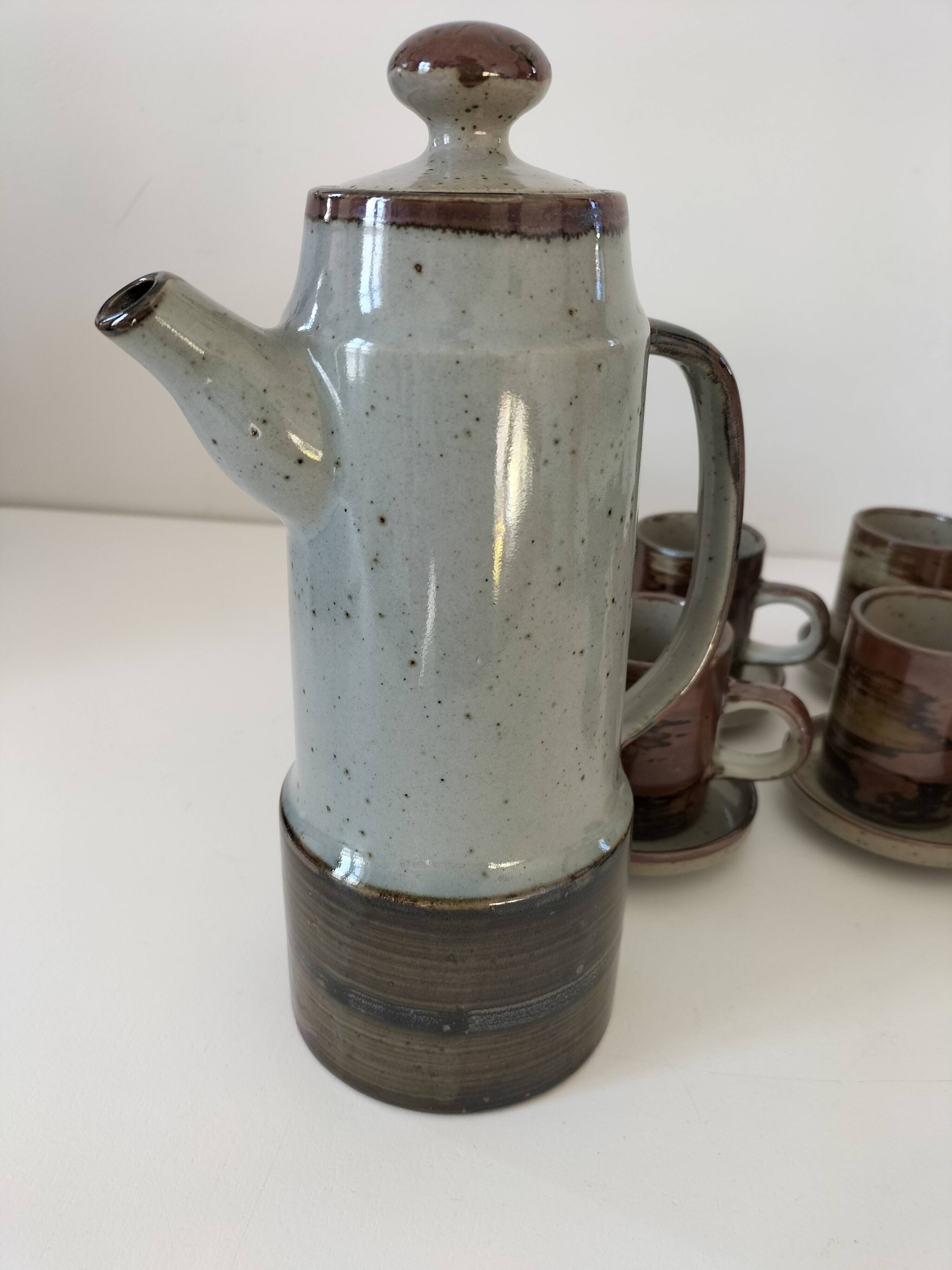 Vintage “Grès Paysan” glazed stoneware set