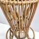 Pair of Postmodern Italian Round Bamboo Stools in the style of Agnoli
