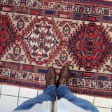 Handmade antique Persian Serab runner 102cm x 323cm 1920s - 1С1165