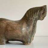 Brutalist ceramic zoomorphic horse shape