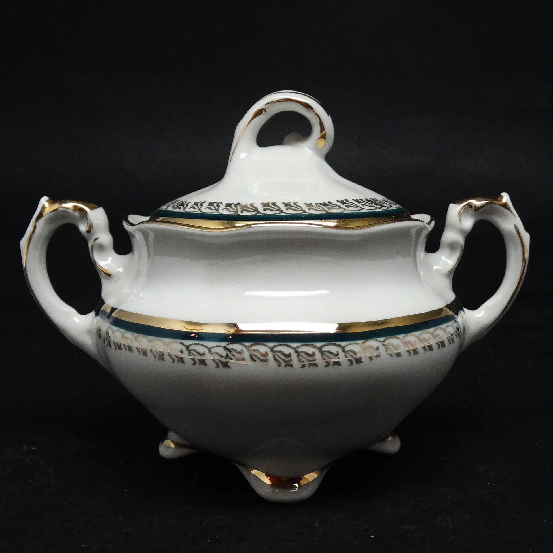 Rococo sugar bowl, porcelain, Poland, 1970s
