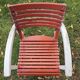 Ancien salon de jardin en bois design 50-60