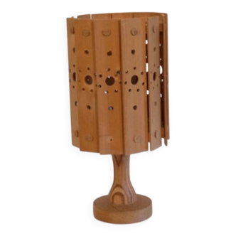 Vintage Scandinavian wooden lamp 1970