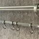Art deco aluminum wardrobe coat rack with hat holder