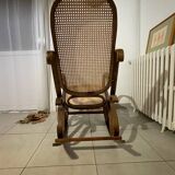 Caned rocking chair