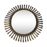 Chaty Gold Metal Sun Mirror 1960