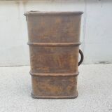Old wooden travel trunk case