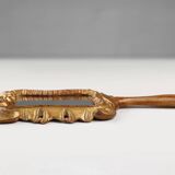 20th century handcrafted wooden hand held mirror, France