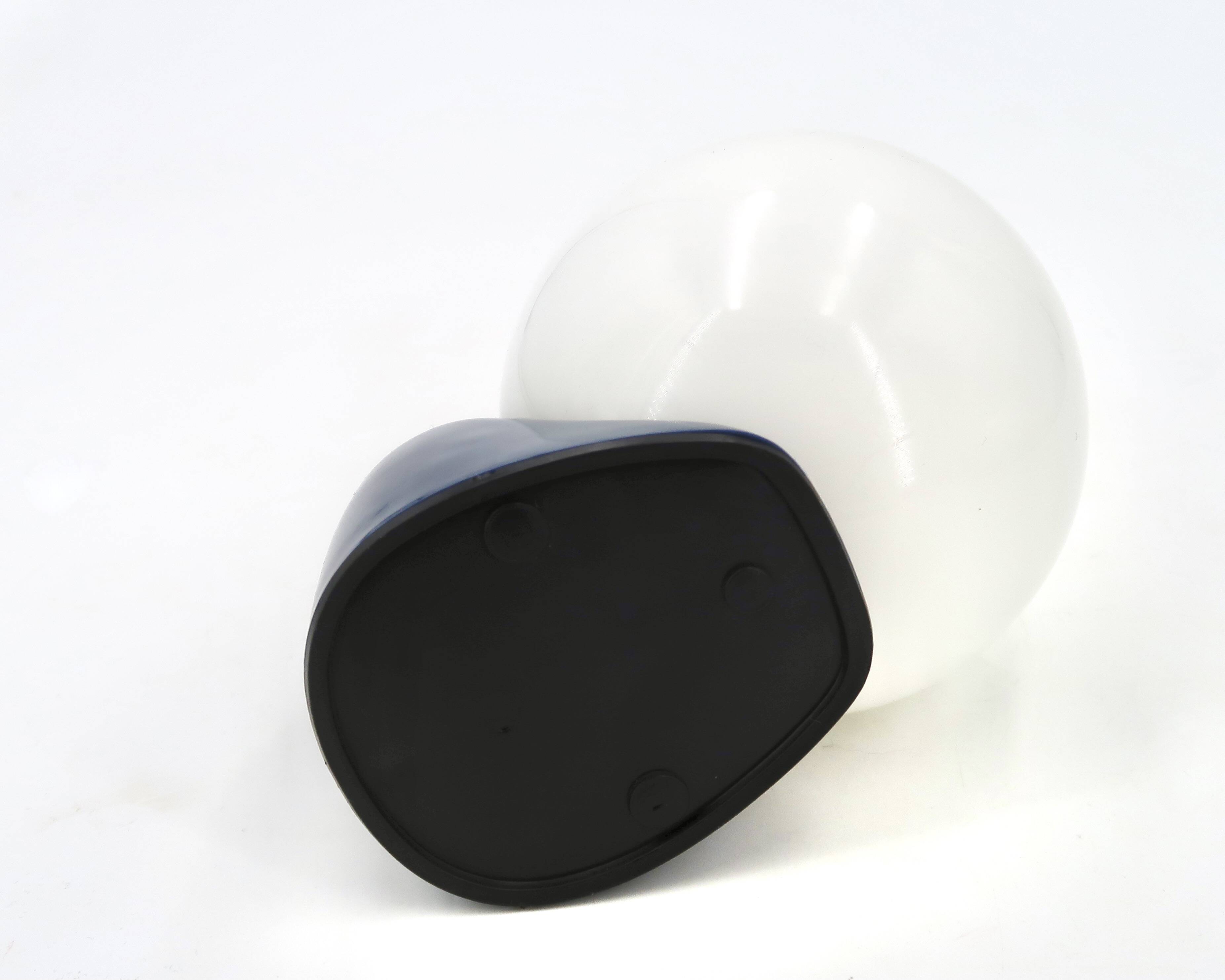 Tissot wall light in dark blue with a white opaque glass globe