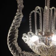 Art Decò Fountain Chandelier By Barovier e Toso, Murano Glass, 1940