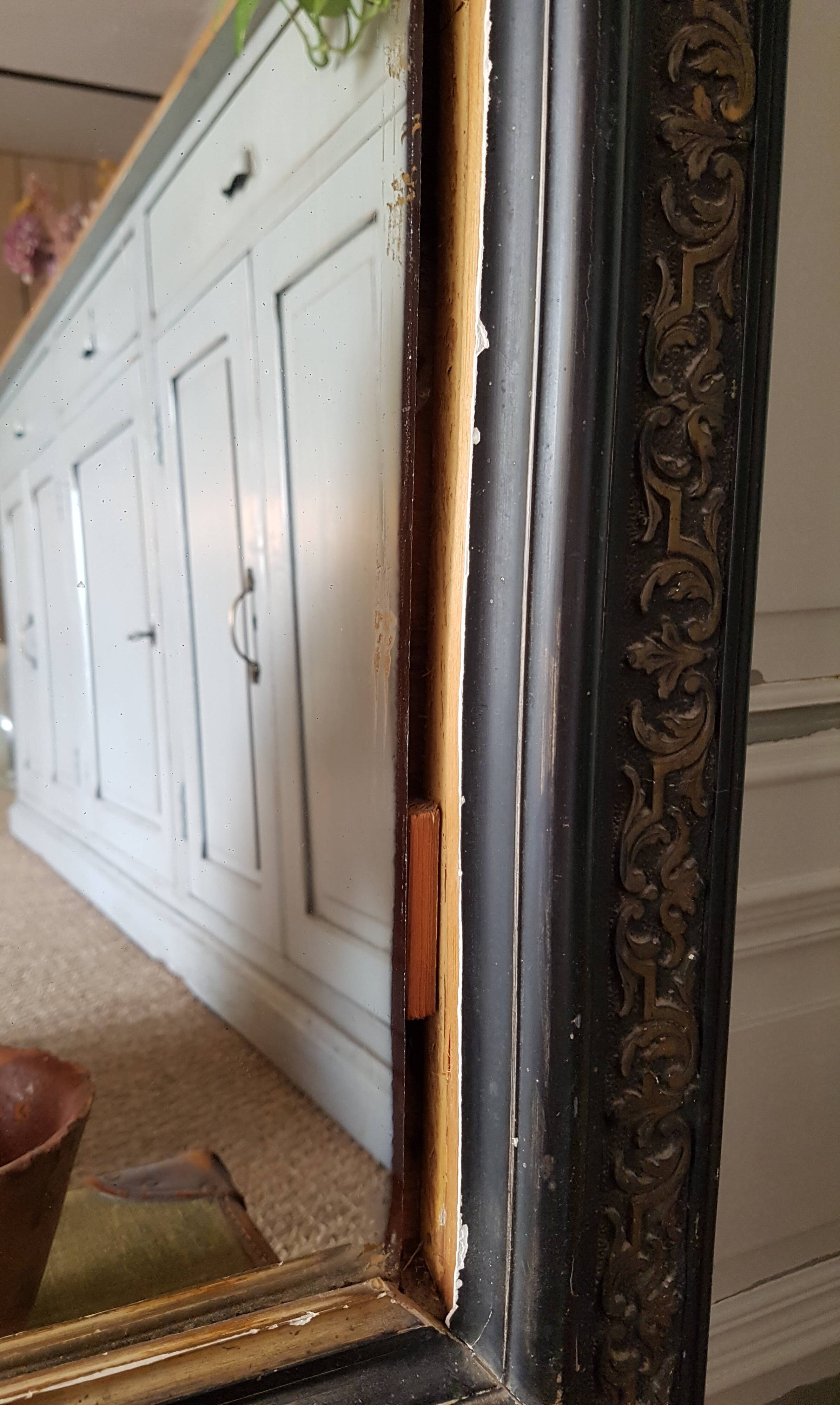 Black mirror Louis Philippe style, 104x79 cm