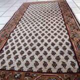 Vintage Indian carpet Seraband handmade 73cm x 143cm 1970s