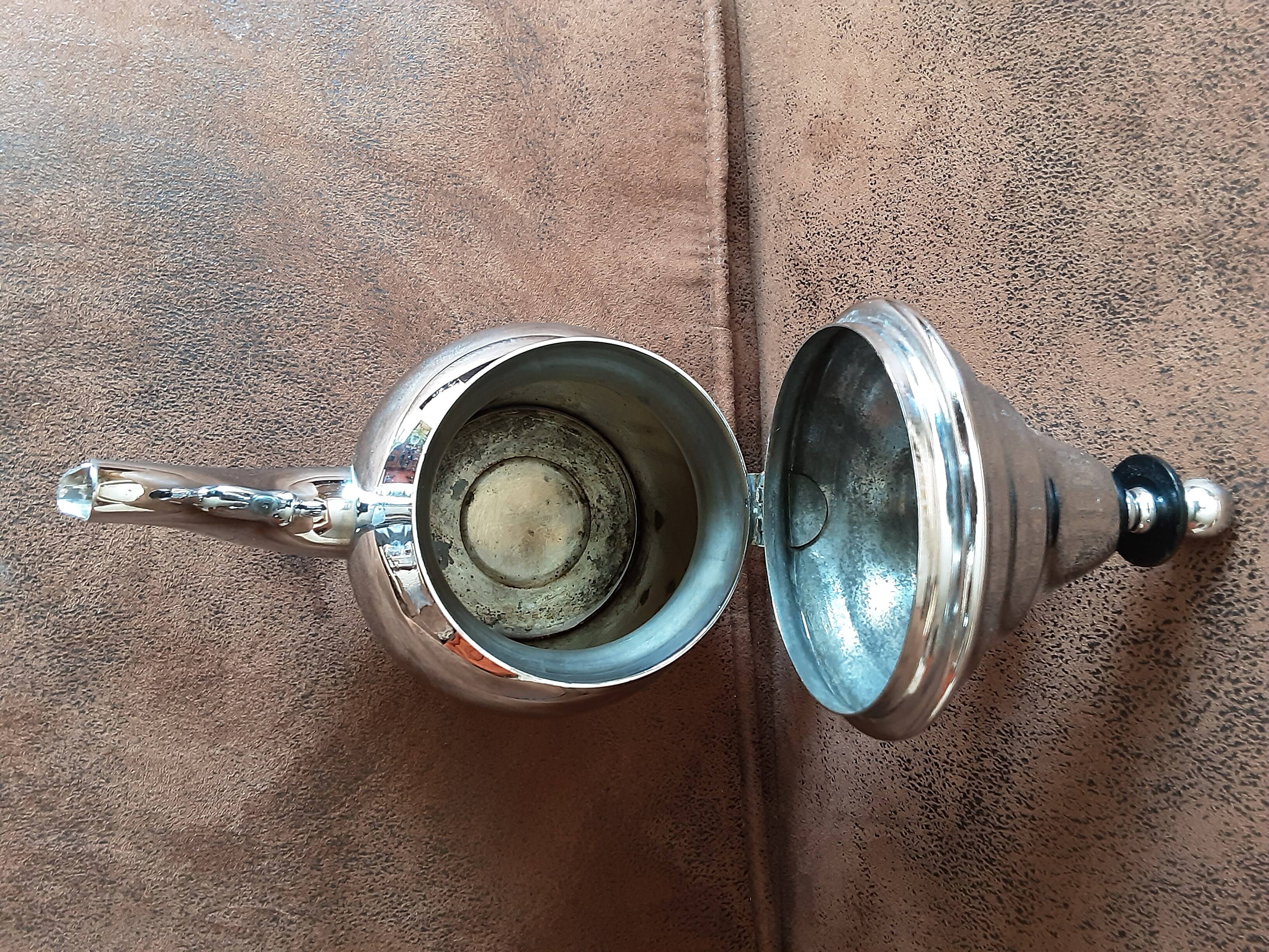 Vintage stainless steel teapot