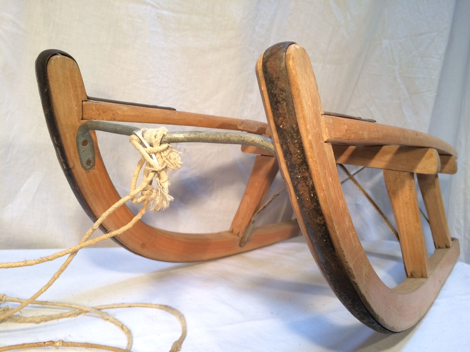 Davos vintage sled in solid beech - 60s/70s