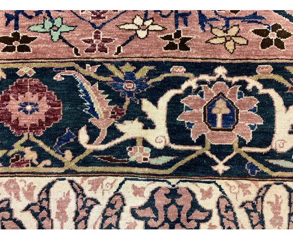 Tapis ziegler en laine afghane inhabituelle 250x156 cm tapis chobi fait  main, bleu beige violet | Selency