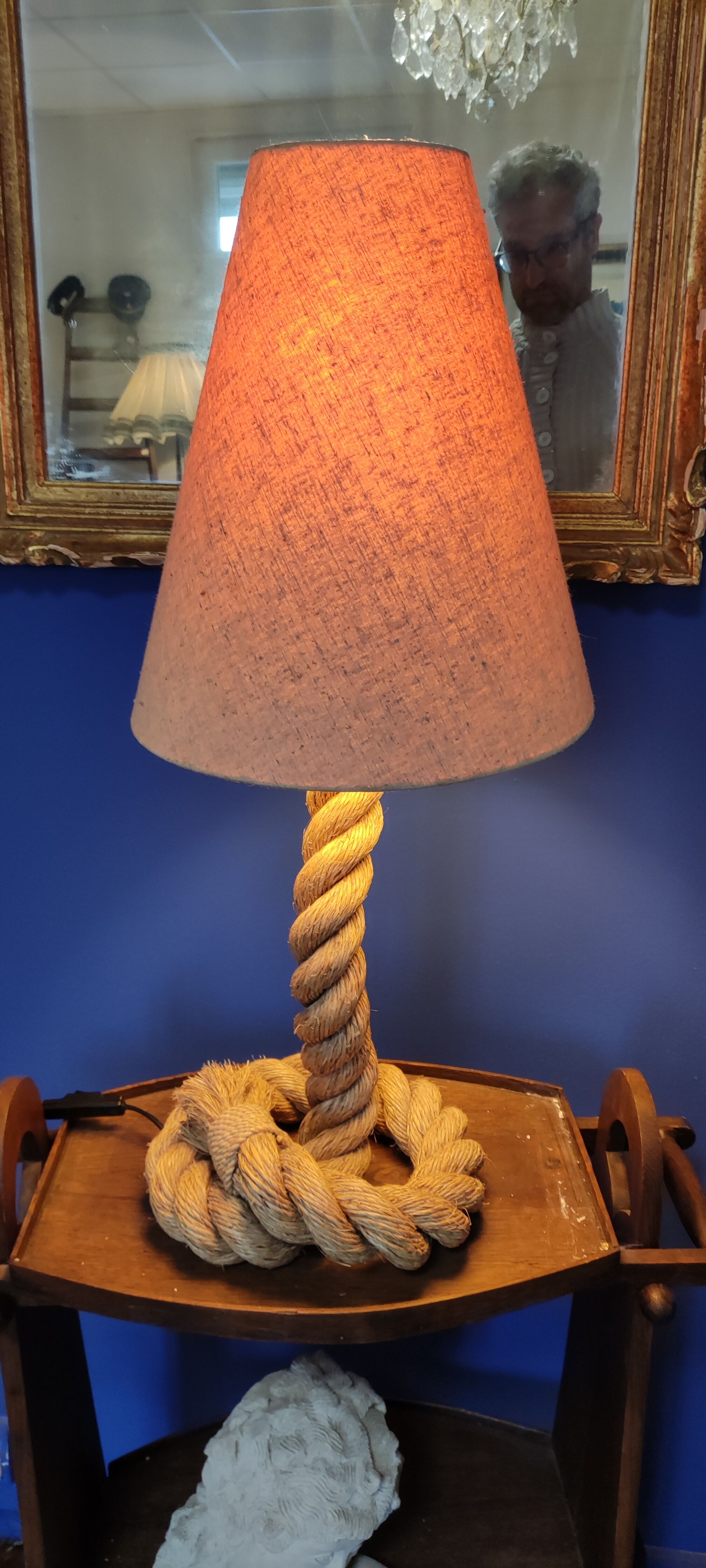 Lampe en corde année 60