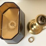 Brass lamp with lampshade