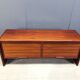 Rosewood Credenza With Vertical Tambour Doors by Dyrlund, 1960s