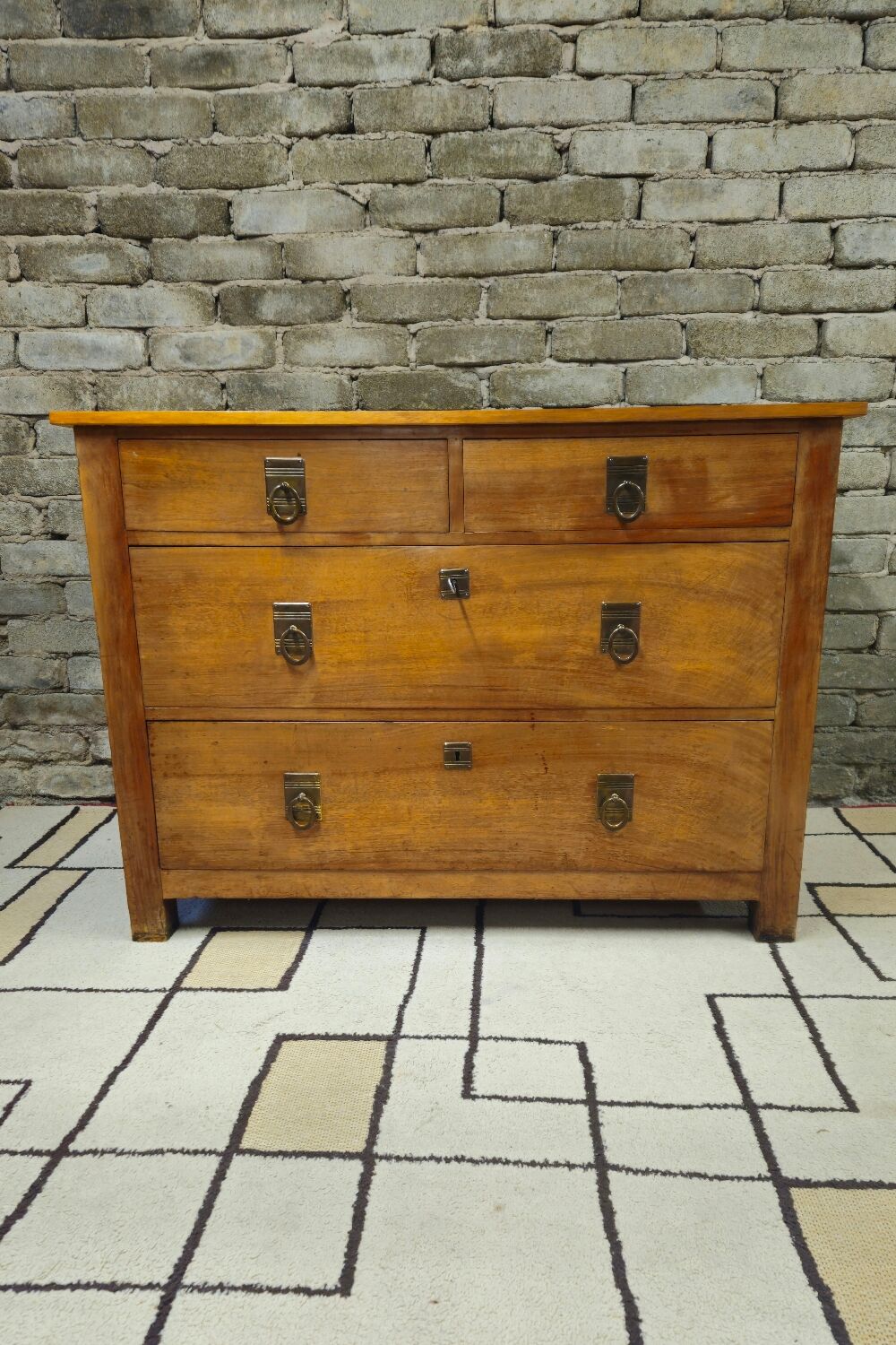Solid walnut chest of drawers from the 1960s.