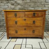 Solid walnut chest of drawers from the 1960s.