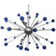 Blue “star” murano glass oval sputnik chandelier