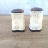Ivory salt and pepper shakers
