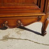 Louis XV style bonnetière in solid cherry wood