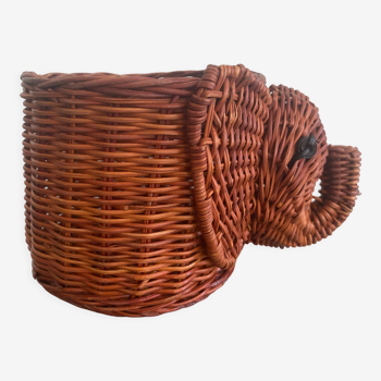 Wicker elephant basket