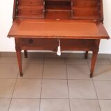 Secretaire de pente ,bureau dos d'âne style Louis XVI ,excellente copie XXèm merisier teinté noyer