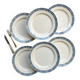 6 Flat plates Terre de fer Longchamp model René Made in France