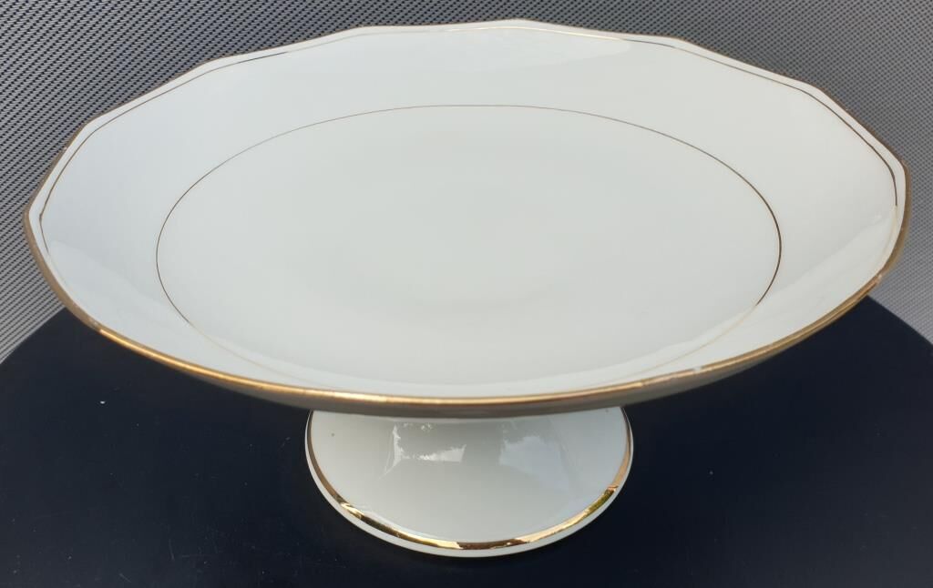 Pair two-course cake dishes Louroux Foecy vintage