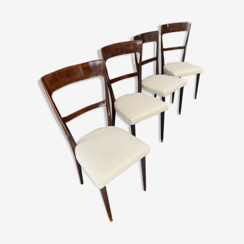 Série de 4 chaises en acajou années 40