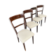Series of 4 mahogany chairs 40s