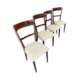 Series of 4 mahogany chairs 40s
