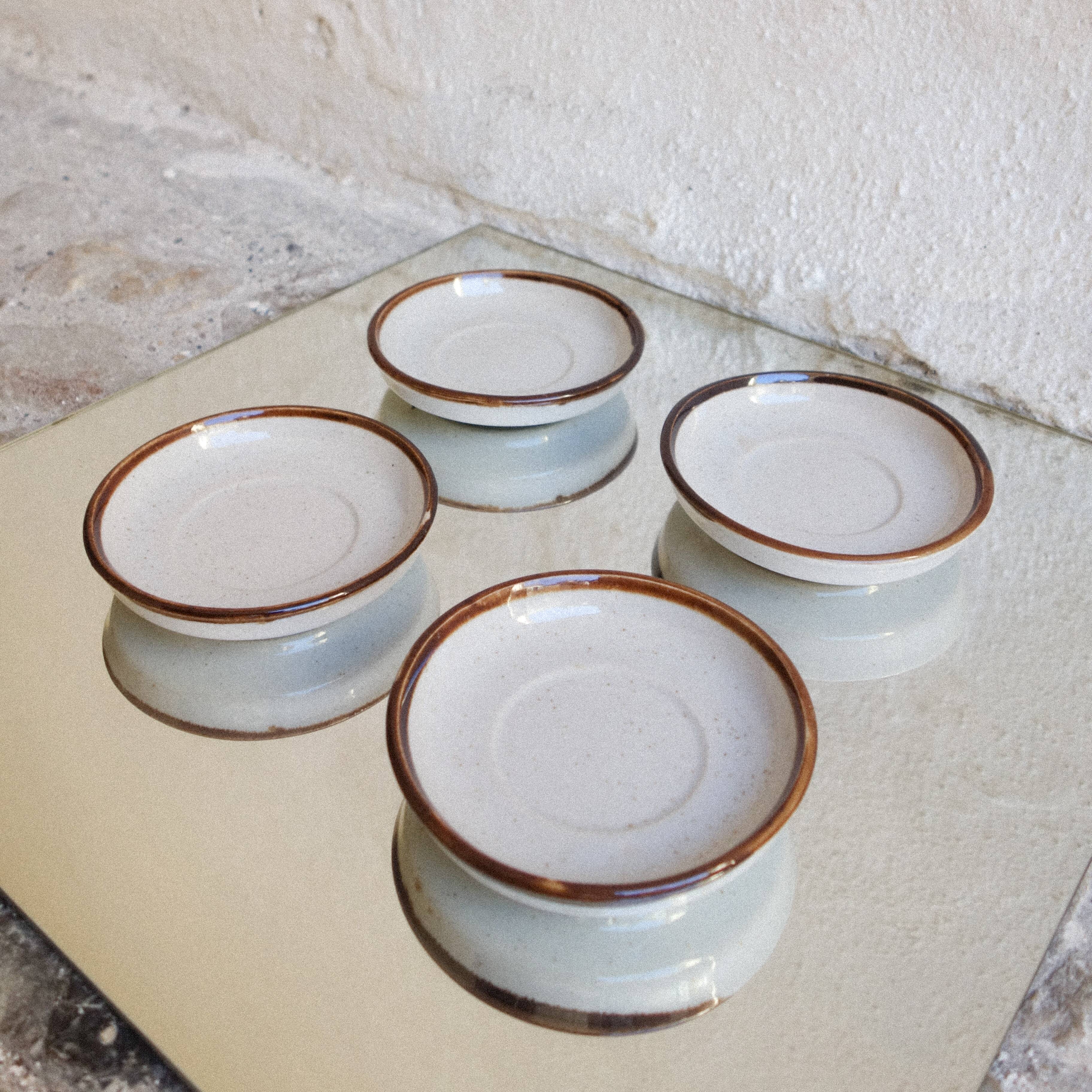Made in Korea coffee service, set of 4 cups and saucers Herbarium