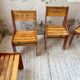 4 vintage Plywood chairs 80s