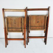 Set of 4 George VI folding campaign chairs used by British military during WWII