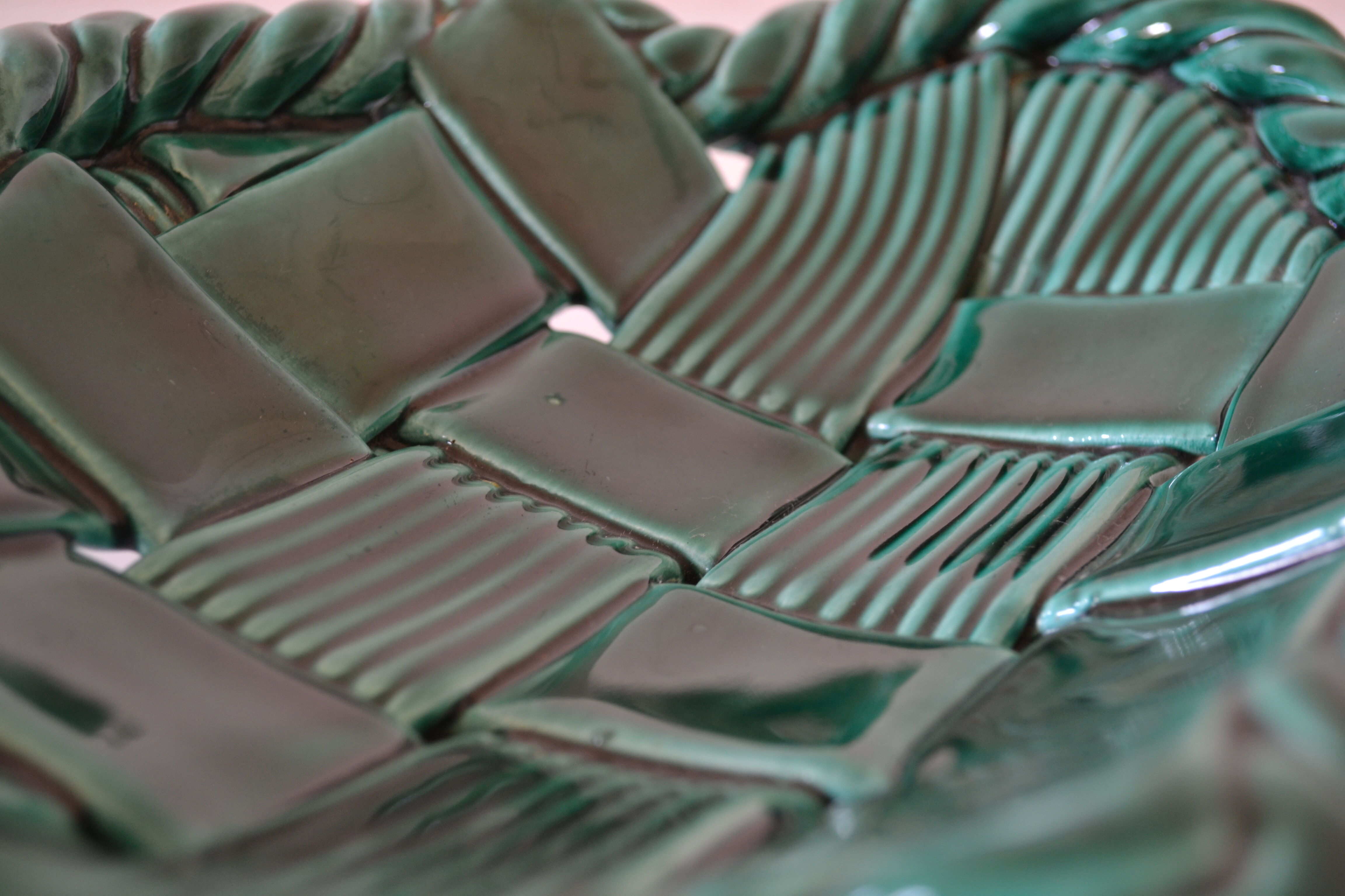 Ceramic fruit cup braid vintage years 60 fpp vallauris