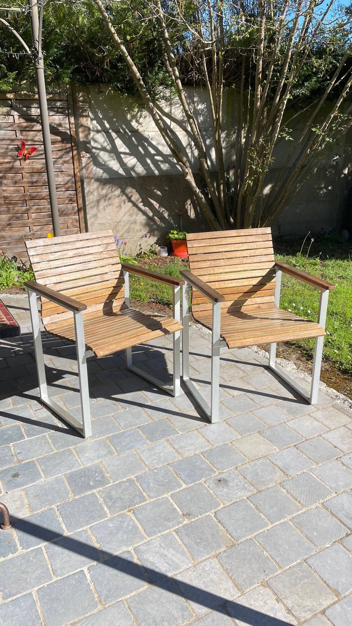 Paire de fauteuils esprit Karin Mobring Ikea