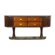 60s italian sidebaoard walnut teak and marble by vittorio dassi