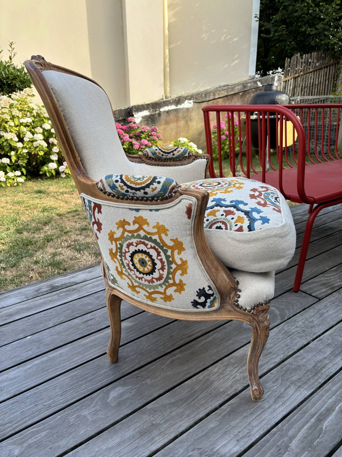 Bergère armchair in Louis XV style