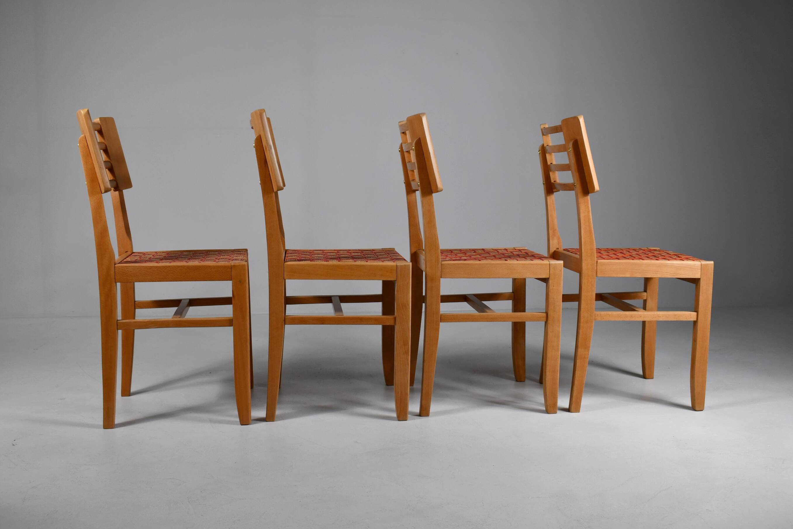 Vintage dining chairs x4 1950s by Pierre Cruège