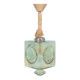 Japandi Lampe suspendue en verre, lampe en verre vintage cubique bohème