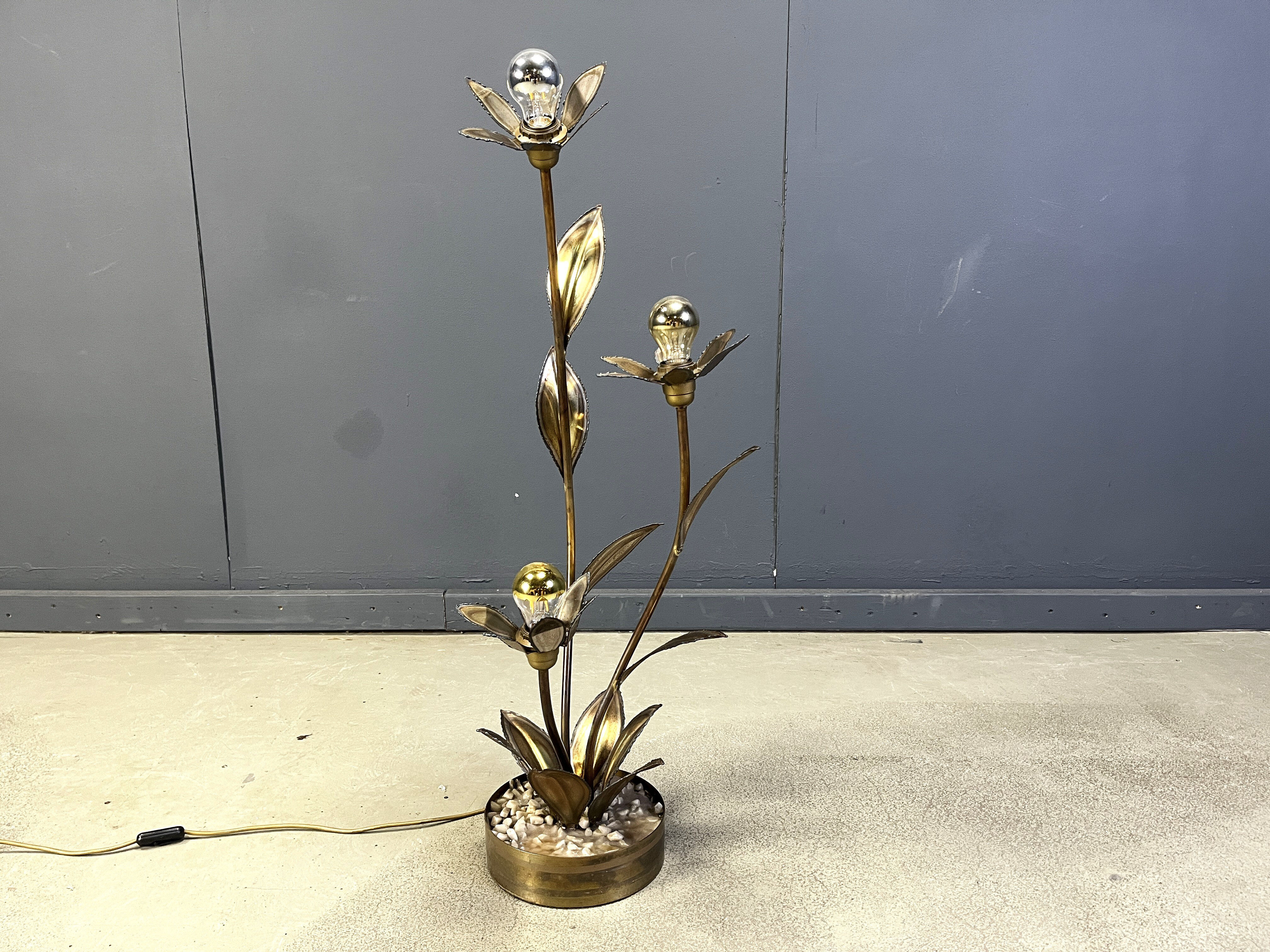 Maison Jansen lotus floor lamp, 1970s