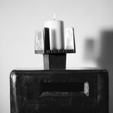 Brutalist Candle Holder / Chandelier in Bronze Circa 1950