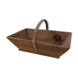 Old wooden harvest basket